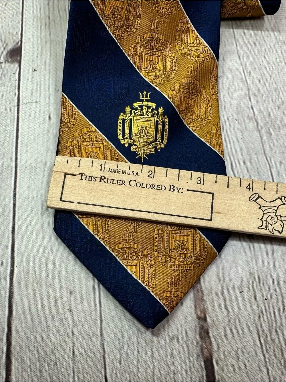 US naval academy Striped Men's Silk Tie - Classic Regimental Design